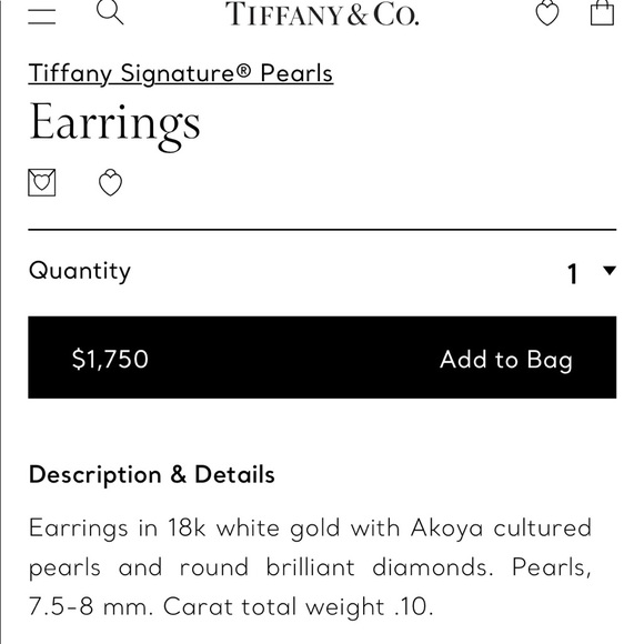 Beautiful classic diamond and pearl earrings - Picture 4 of 4